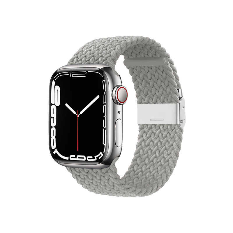 Pasek Pleciony Do Apple Watch 42 / 44 / 45 / 49 mm Crong Wave Band Szary