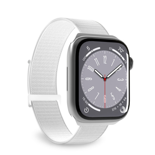 Pasek Do Apple Watch 42 / 44 / 45 / 49 mm Puro Nylon Sport Biały