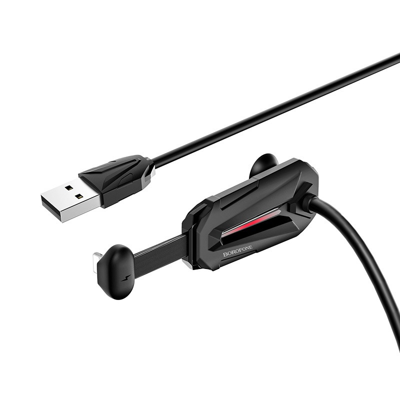 Kabel Gamingowy USB-A Do Lightning Z Ergonomicznym Uchwytem Do Telefonu Borofone Czarny