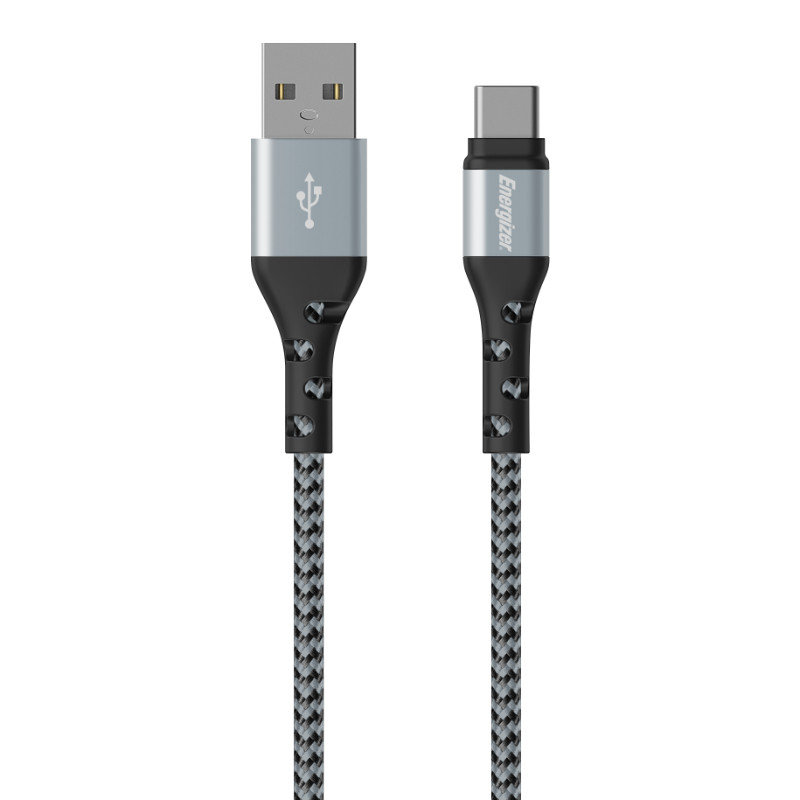Kabel Połączeniowy USB-A Do USB-C 2 m Energizer Ultimate Srebrny