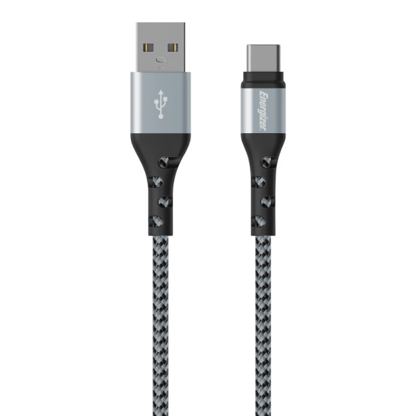 Kabel Połączeniowy USB-A Do USB-C 2 m Energizer Ultimate Srebrny