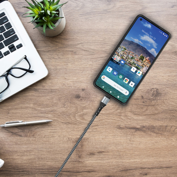 Kabel Połączeniowy USB-A Do USB-C 2 m Energizer Ultimate Srebrny