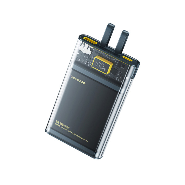 Powerbank 10000 mAh Super Charging Z Wbudowanym Kablem USB-C & Lightning PD 20 W + QC 22.5W Wekome Wp-323 Vanguard Series Czarny