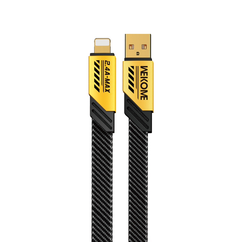 Kabel Połączeniowy USB-A Do Lightning Fast Charging 1 m Wekome Wdc - 190 Mecha Series Żółty