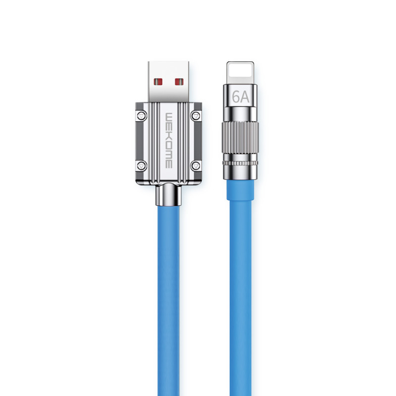 Kabel Połączeniowy USB-A Do Lightning Fast Charging 1 m Wekome WDC-186 Wingle Series Niebieski