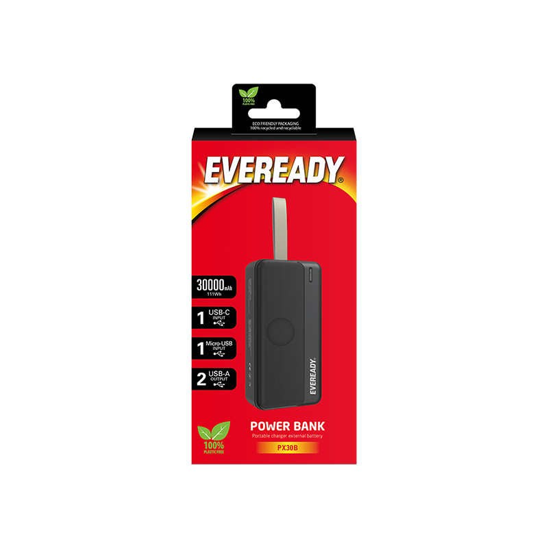 Powerbank 30000 mAh 2x USB-A Eveready PX30B Czarny