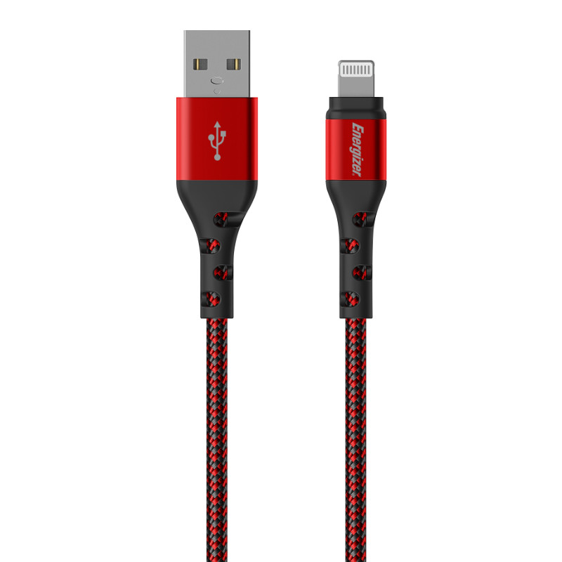 Kabel Połączeniowy USB-A Do Lightning Certyfikat Mfi 2 m Energizer Ultimate Czerwony