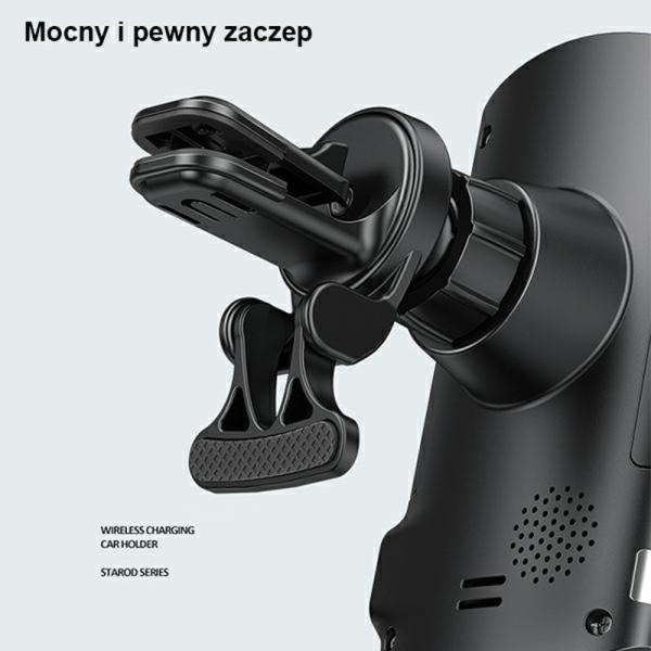 Uchwyt Samochodowy Z Ładowaniem Bezprzewodowym 10 W Usams US-CD133 Czarny