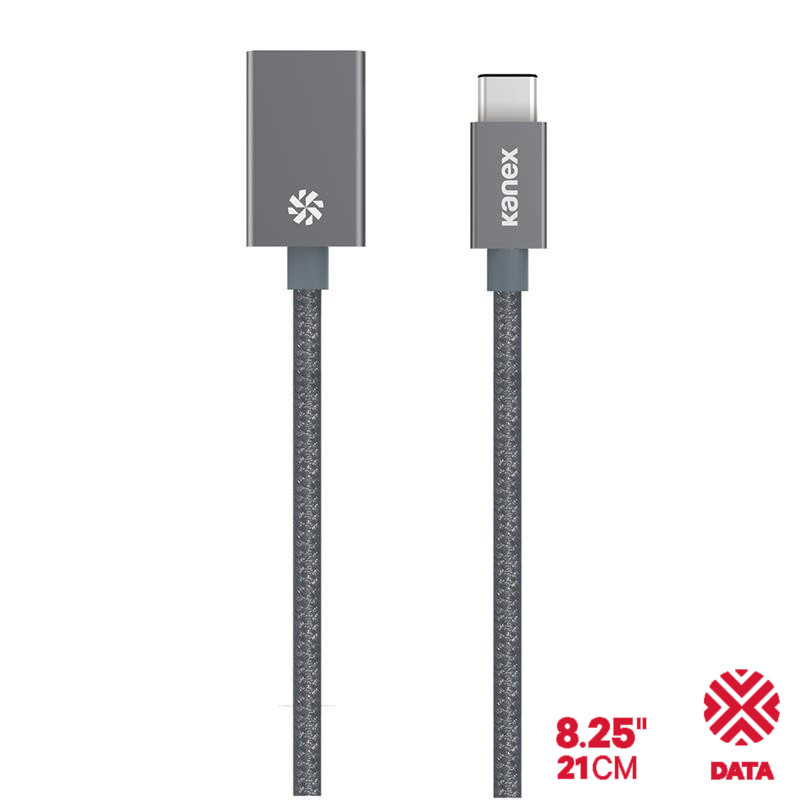 Przejściówka Durabraid™ Aluminium Z USB-C Na USB 3.0 Typ A Kanex Szary