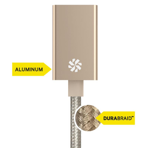 Przejściówka Durabraid™ Aluminium Z USB-C Na USB 3.0 Typ A Kanex Szary