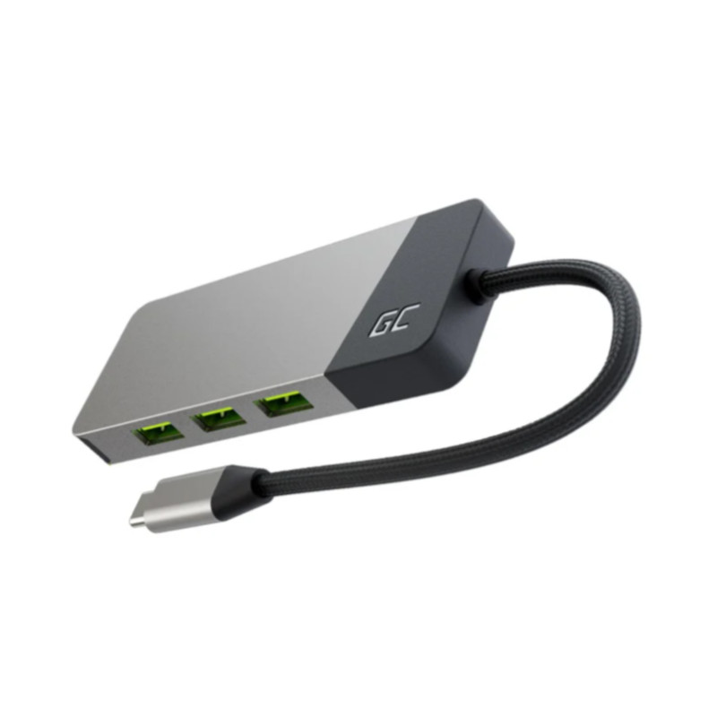 Stacja Dokująca Hub USB-C HDMI 4K Dex Sd & Microsd Card Slot USB 3.1 Green Cell Srebry