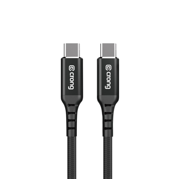Kabel 60 W 3A USB-C Do USB-C Fast Charging 25 cm Crong Armor Link Czarny