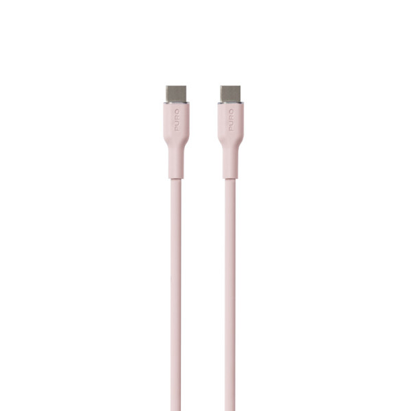 Kabel USB-C Do USB-C 1.5 m Puro Icon Soft Cable Różowy