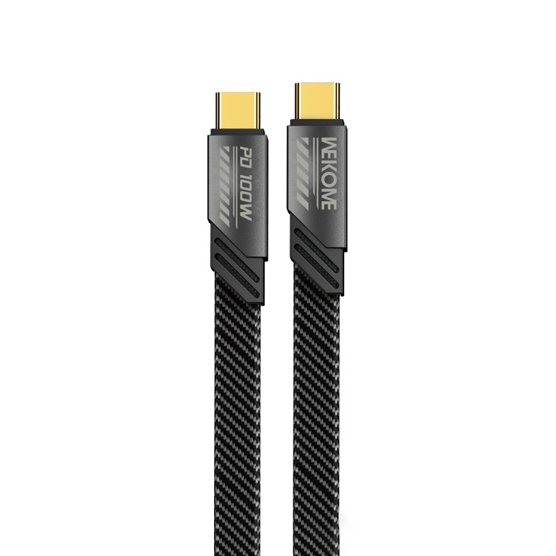 Kabel Połączeniowy USB-C Do USB-C 100 W Fast Charging 1.2 m Wekome Wdc - 192 Mecha Series Szary
