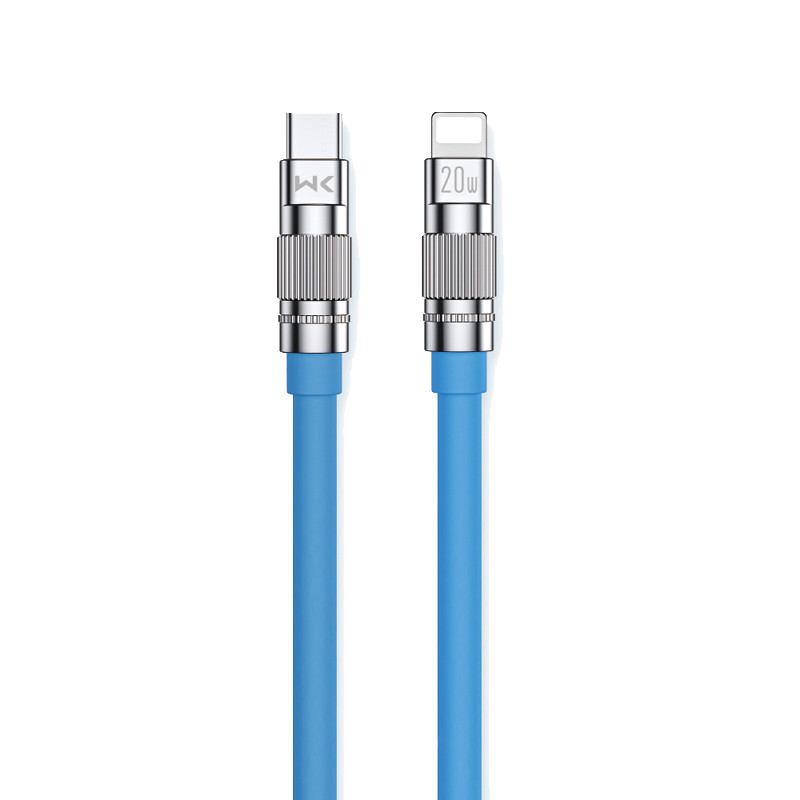Kabel Połączeniowy USB-C Do Lightning Fast Charging PD 20 W 1.2 m Wekome WDC-187 Wingle Series Niebieski
