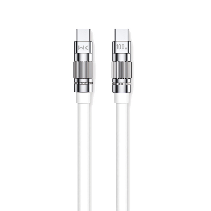 Kabel Połączeniowy USB-C Do USB-C 100W Fast Charging 1 m Wekome WDC-188 Wingle Series Biały