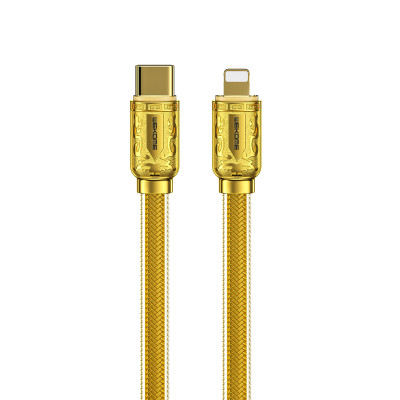 Kabel Połączeniowy USB-C Do Lightning PD 20 W 1 m Wekome Wdc - 163 Sakin Series Złoty