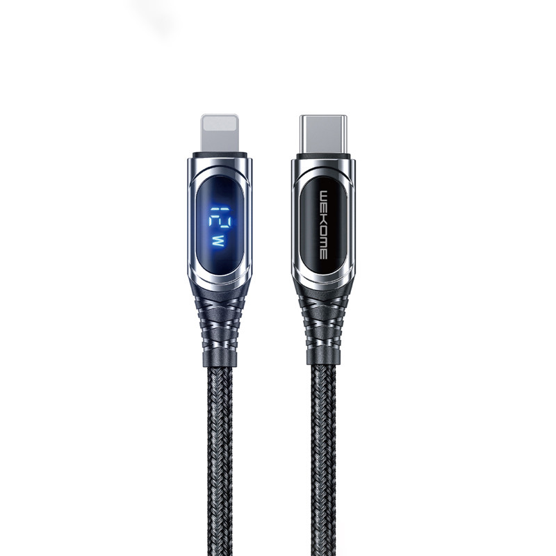 Kabel Połączeniowy USB-C Do Lightning Fast Charging PD 20 W 1 m Wekome Wdc - 167 Sakin Series Szary
