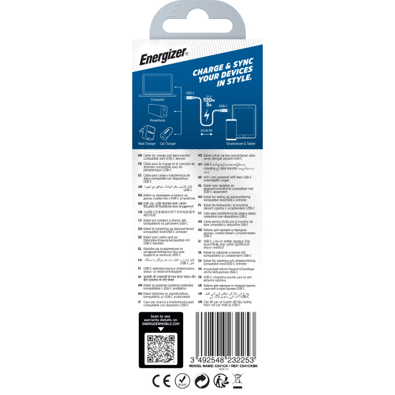 Kabel Połączeniowy USB-C Do USB-C 100 W 2 m...