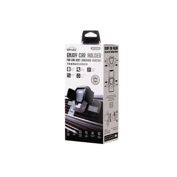 Uchwyt Mechaniczny Samochodowy Do Telefonu 4.7 "- 6.5 " Wekome Wp-U82 King Kong Series Czarny