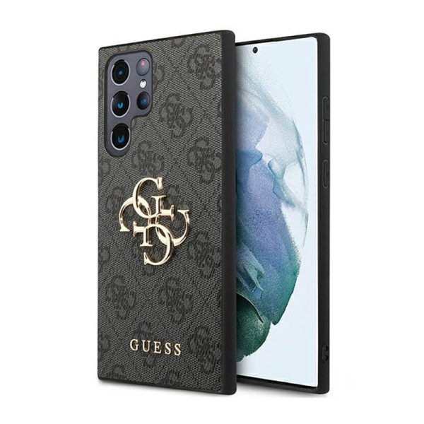 Etui Do Samsung Galaxy S23 Ultra Guess 4G Big Metal Logo Szary