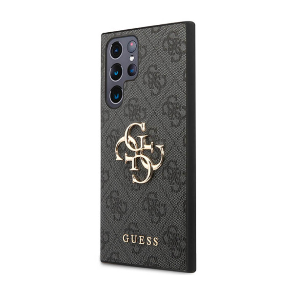 Etui Do Samsung Galaxy S23 Ultra Guess 4G Big Metal Logo Szary