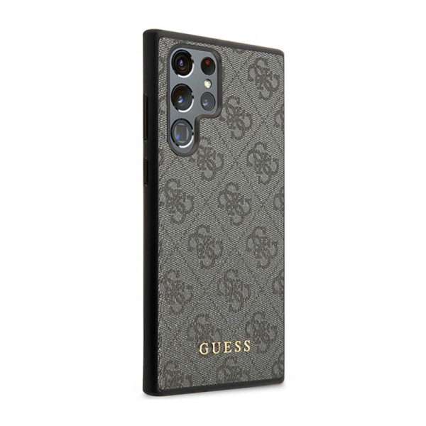 Etui Do Samsung Galaxy S23 Ultra Guess 4G Metal Logo Szary