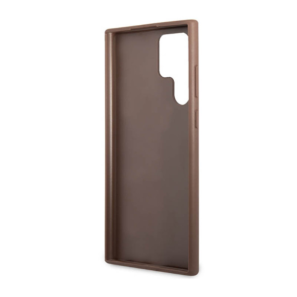 Etui Do Samsung Galaxy S23 Ultra Guess 4G Metal Logo Brązowy
