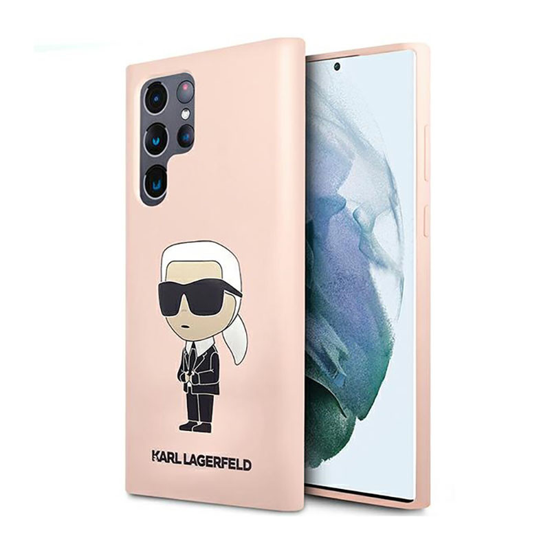 Etui Do Samsung Galaxy S23 Ultra Karl Lagerfeld Silicone NFT Ikonik Różowy