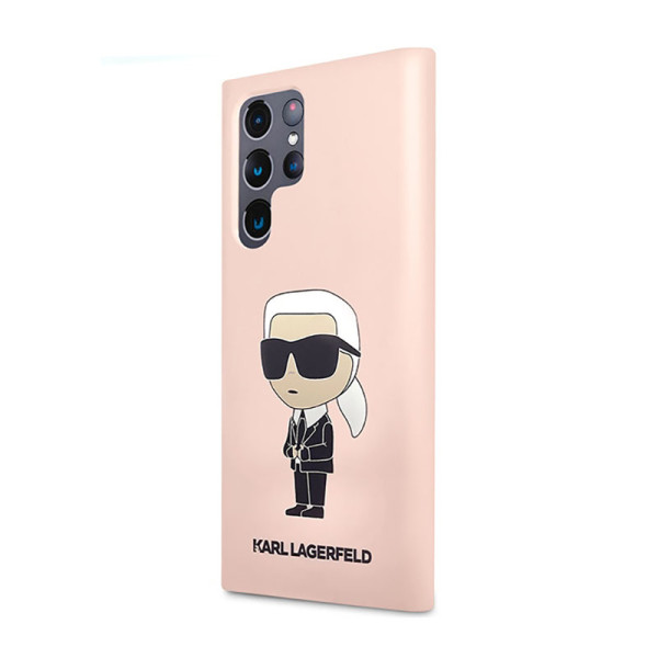 Etui Do Samsung Galaxy S23 Ultra Karl Lagerfeld Silicone NFT Ikonik Różowy