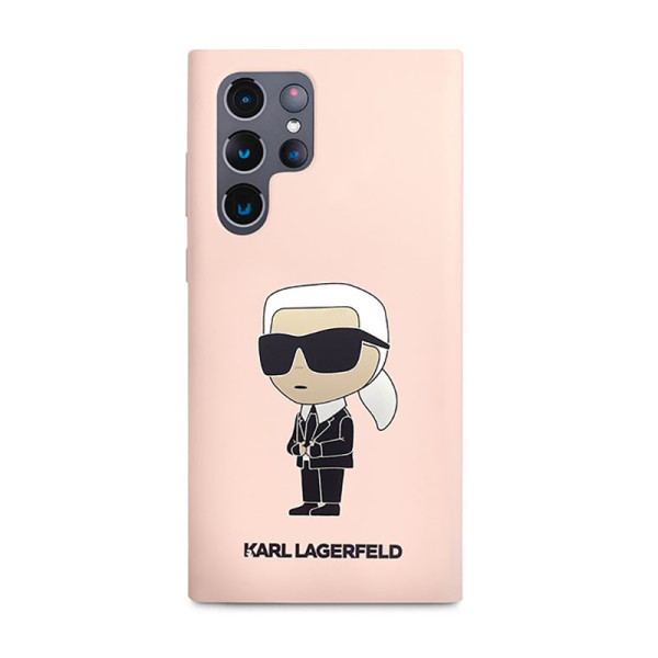 Etui Do Samsung Galaxy S23 Ultra Karl Lagerfeld Silicone NFT Ikonik Różowy