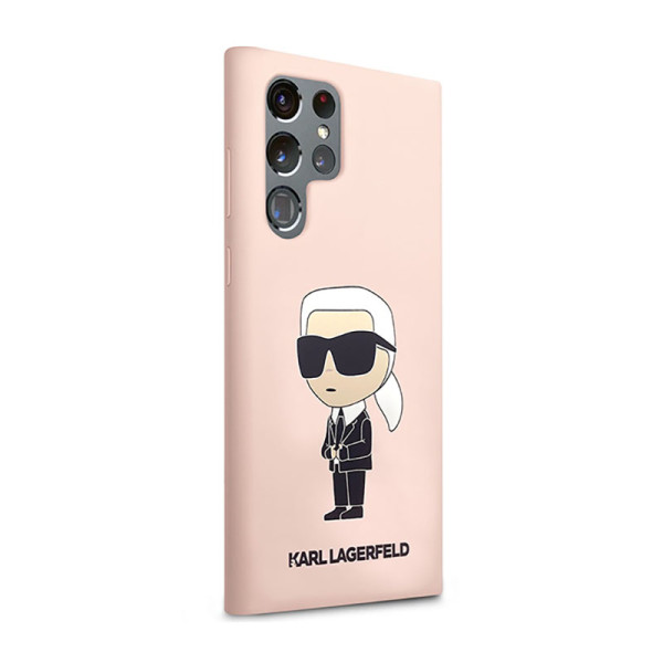 Etui Do Samsung Galaxy S23 Ultra Karl Lagerfeld Silicone NFT Ikonik Różowy