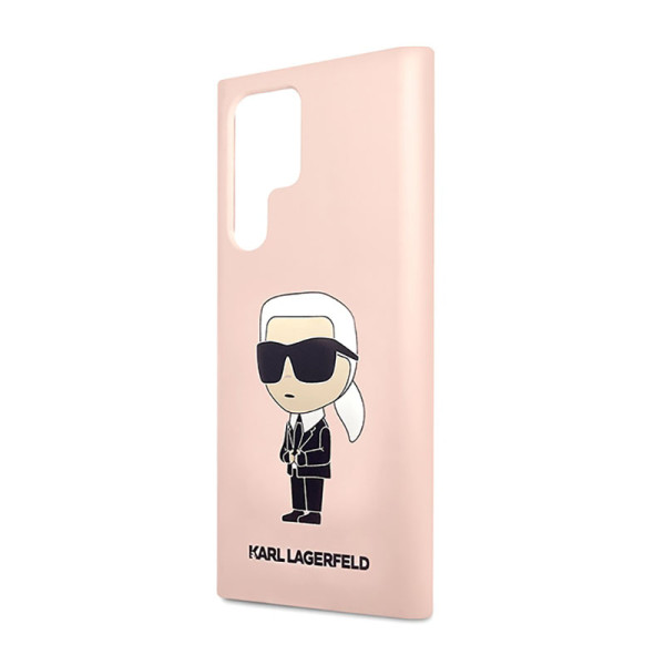 Etui Do Samsung Galaxy S23 Ultra Karl Lagerfeld Silicone NFT Ikonik Różowy