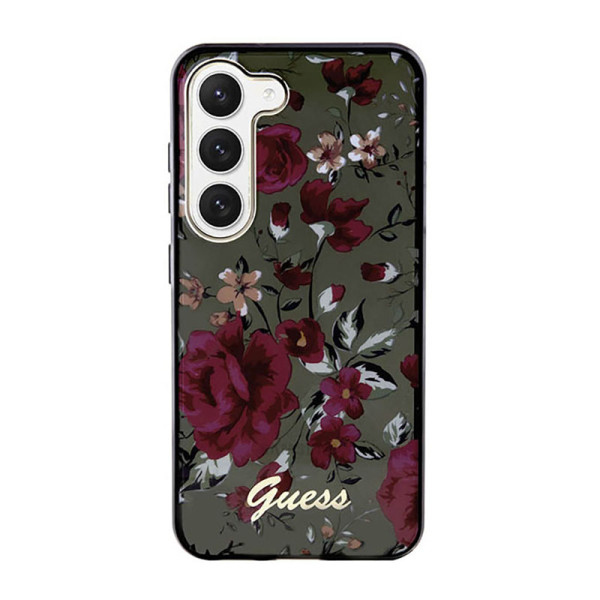 Etui Do Samsung Galaxy S23+ Guess Flower Collection Zielony