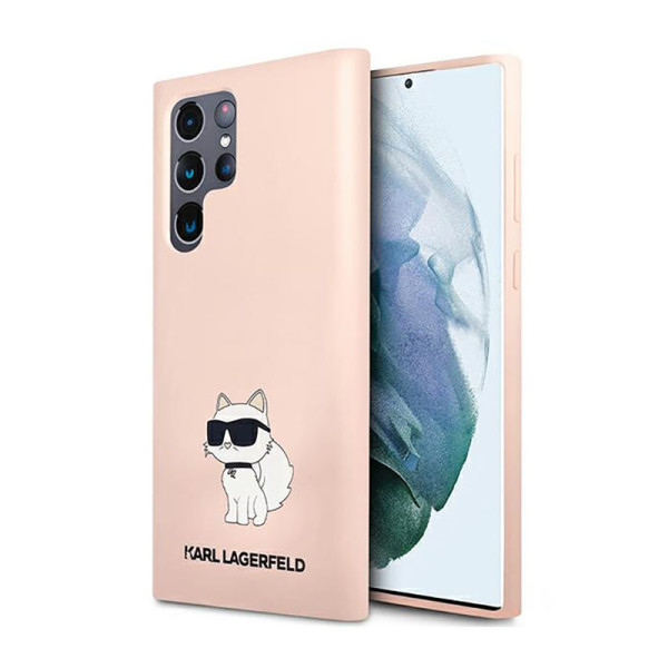 Etui Do Samsung Galaxy S23 Ultra Karl Lagerfeld Silicone NFT Choupette Różowy