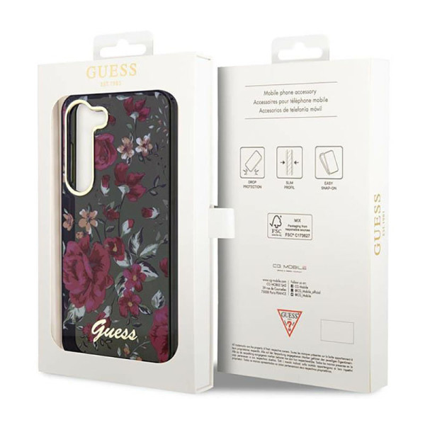 Etui Do Samsung Galaxy S23+ Guess Flower Collection Zielony