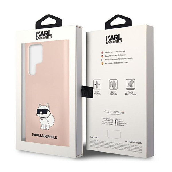 Etui Do Samsung Galaxy S23 Ultra Karl Lagerfeld Silicone NFT Choupette Różowy
