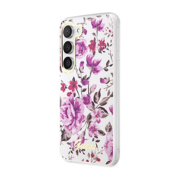 Etui Do Samsung Galaxy S23+ Guess Flower Collection Biały