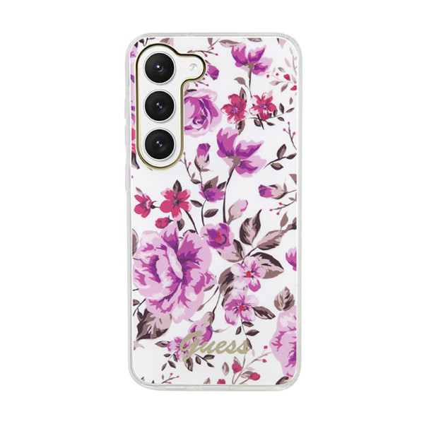 Etui Do Samsung Galaxy S23+ Guess Flower Collection Biały