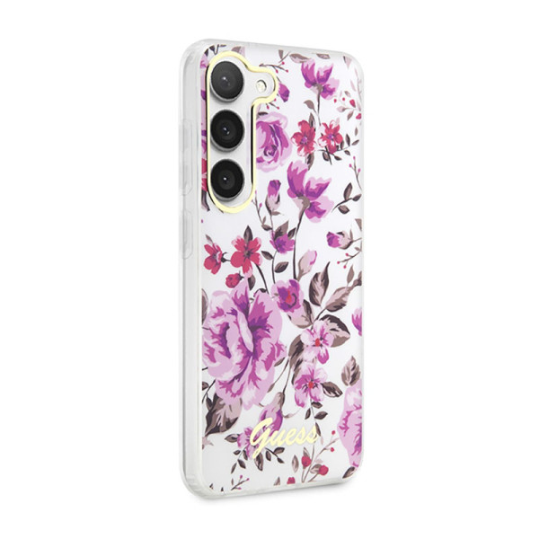 Etui Do Samsung Galaxy S23+ Guess Flower Collection Biały