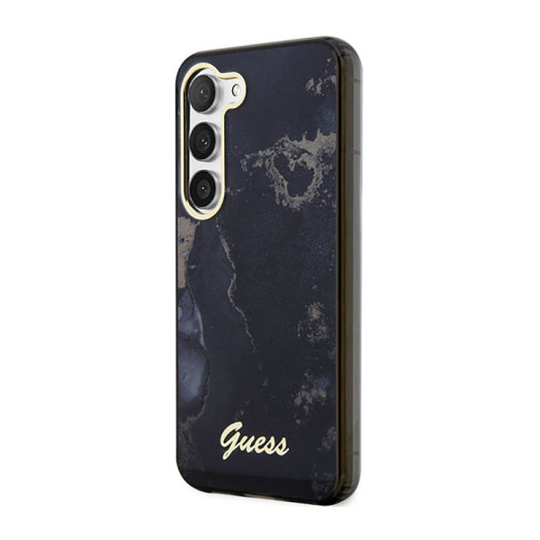 Etui Do Samsung Galaxy S23+ Guess Golden Marble Collection Czarny