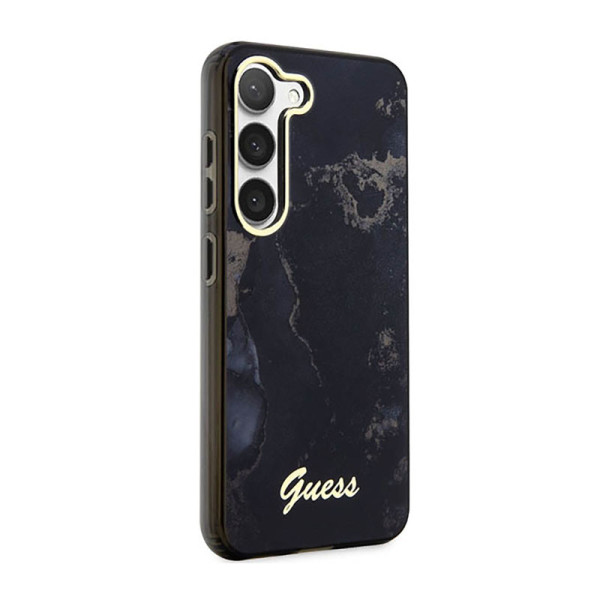 Etui Do Samsung Galaxy S23+ Guess Golden Marble Collection Czarny