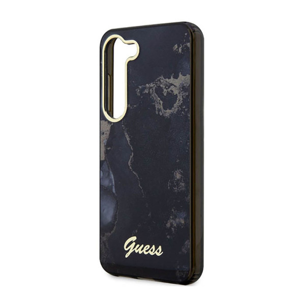 Etui Do Samsung Galaxy S23+ Guess Golden Marble Collection Czarny
