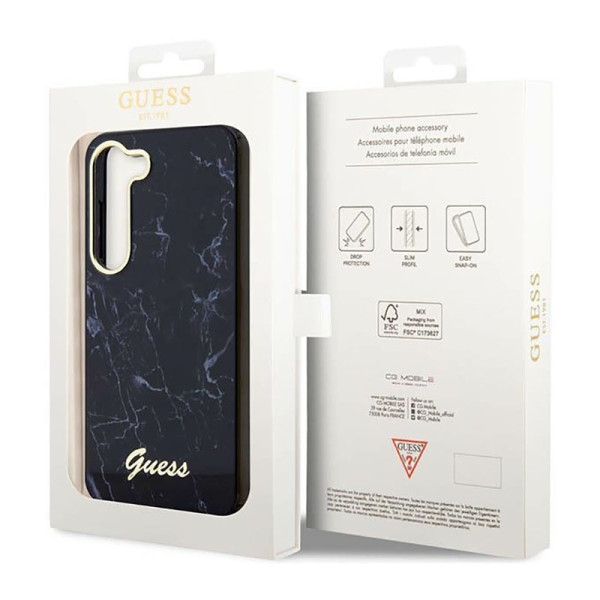 Etui Do Samsung Galaxy S23+ Guess Marble Collection Czarny
