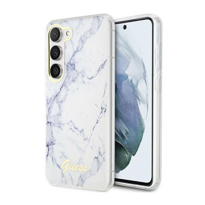 Etui Do Samsung Galaxy S23+ Guess Marble Collection Biały