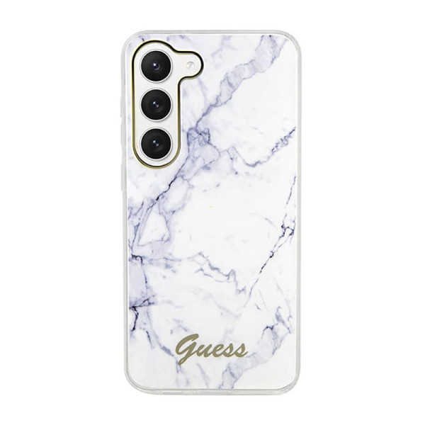 Etui Do Samsung Galaxy S23+ Guess Marble Collection Biały