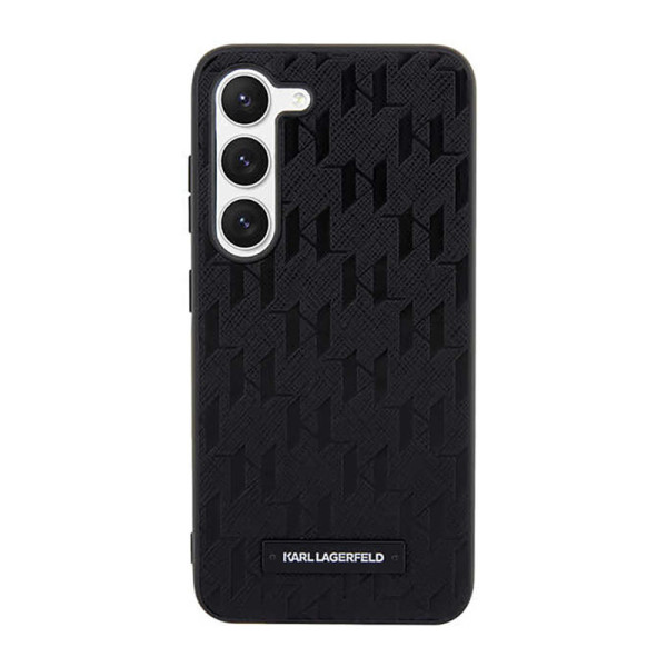 Etui Do Samsung Galaxy S23+ Karl Lagerfeld Saffiano Monogram Metal Logo Czarny