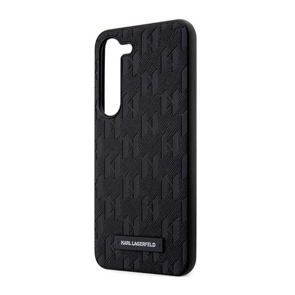 Etui Do Samsung Galaxy S23+ Karl Lagerfeld Saffiano Monogram Metal Logo Czarny