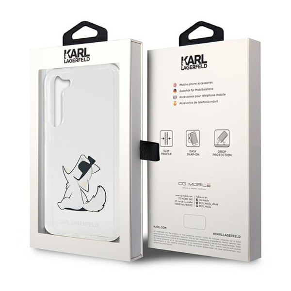 Etui Do Samsung Galaxy S23+ Karl Lagerfeld Choupette Fun Przezroczysty
