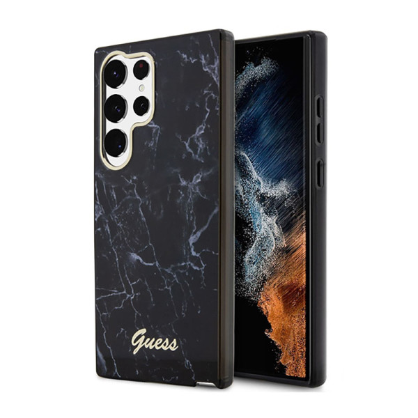Etui Do Samsung Galaxy S23 Ultra Guess Marble Collection Czarny